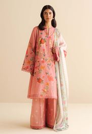 COCO ZS NYRA-05B Luxury Lawn Print Suit With Fancy Dupatta