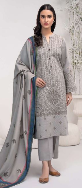 Printed Khaddar Suit 3pc