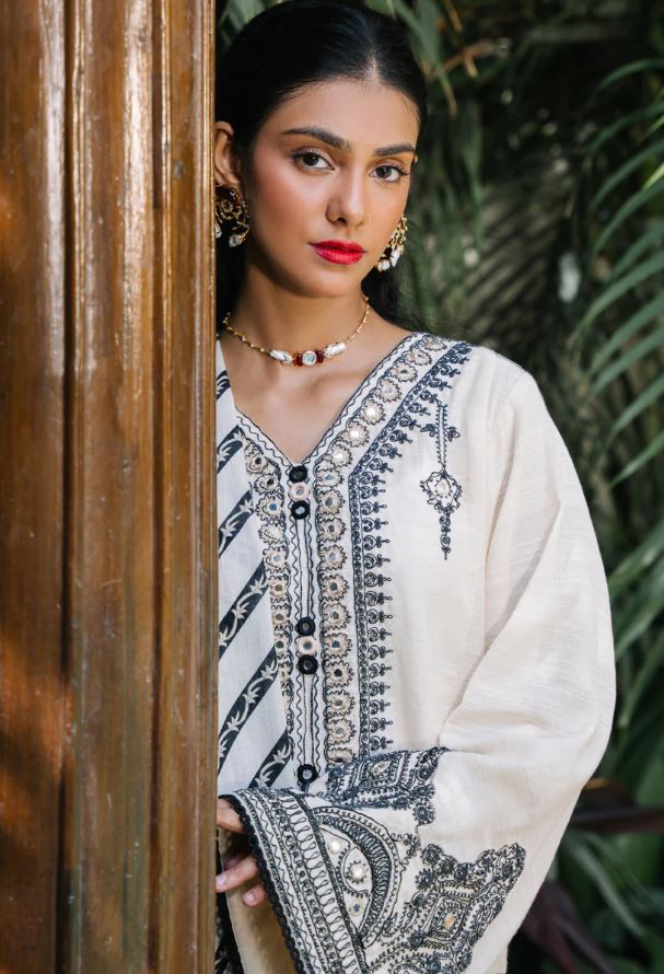 WUW24E30239 Dyed Embroidered Khaddar Suit 3pc