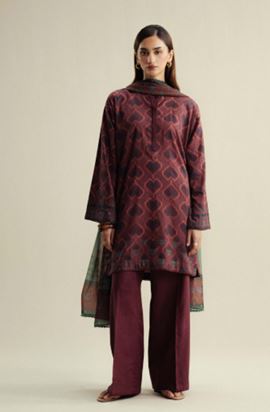 COCO ZS ROVE -06 B Digital Printed Cotton Satin Suit With Digital Printed Silk Dupatta