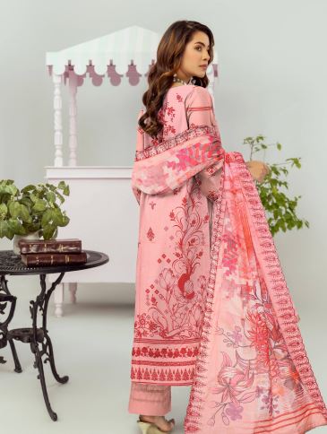 Viscose embroidery suit with diamond embroidery dupatta