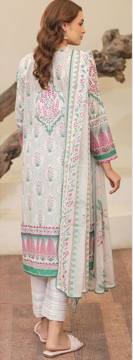 MAHRO BRENISH V/1 03 Lawn Print Suit 3 Piece With Crinkle Dupatta