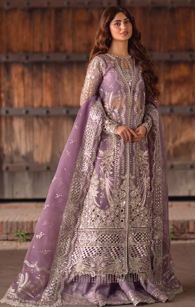 SONA GACHI BIN ILYAS D#603 Sequence Embroidered Suit With Sequence Embroidered Duppata