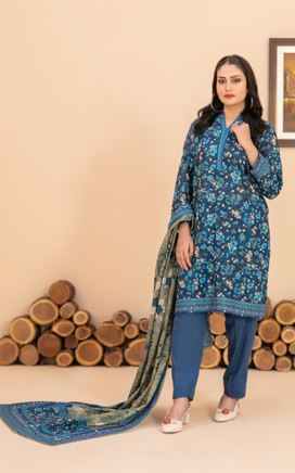 RAHAF TAWAKKAL 4783 Un-Stitched Digital Printed Khaddar Shirt Designs with  Exclusive Digital Printed Khaddar Dupatta & Un-Stitched Plain Khaddar Shalwar Fabric