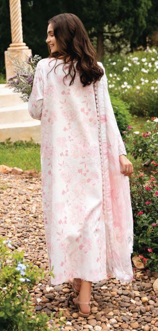 Luxury Print Lawn chiken kari suit with chiffon dupatta