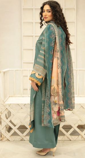 ABISHA V/41 03 Lawn Embroidery Suit With Diamond Embroidery Dupatta