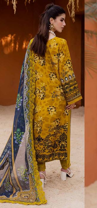 GARDENIA NUREH NWG-87 Luxury Viscose Embroidery Suit with Chiffon Dupatta