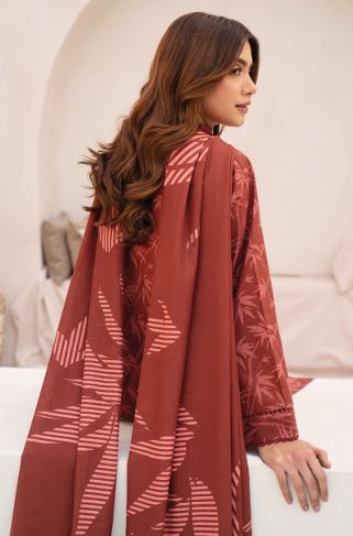 LA VIE HUMDUM 03 Premium Printed Khaddar Collection with Same Fabric Shawl