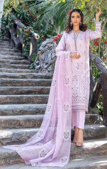 NASRA TAWAKKAL D-5486 Semi Stitch Viscose Jacquard Embroidery Suit with Fancy Embroidery Dupatta