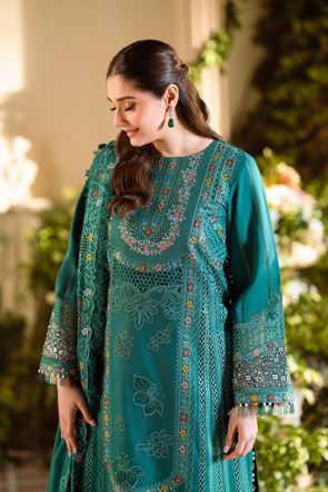 FREESIA BIN ILYAS 102 A Dyed Lawn Borer Embroidered Shirt With Dyed Embroidered Dupatta 3 PC