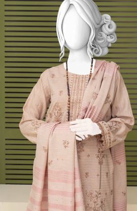 FATIMAS V/1745 D-03 Luxury Pashmina Embroidery suit with fancy Pashmina Embroidery Shawl