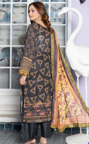 MEHREEN ALIF 03 Lawn Embroidery Suit With Fancy embroidery Dupatta