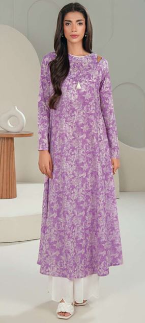 U4478 LILAC Printed Cambric shirt 1pc