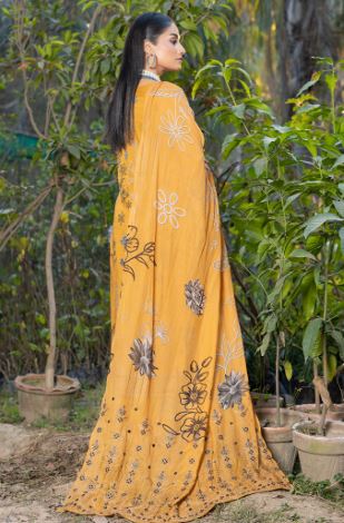 Lawn Embroidery suit with fancy Dupatta