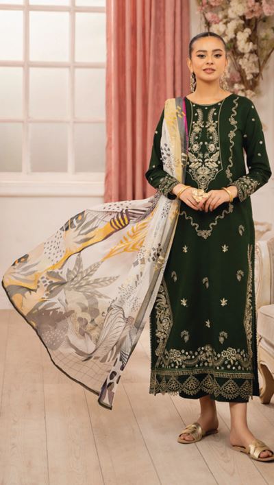 INARA HUMDUM 06 Lawn Embroidery Suit With print chiffon Dupatta
