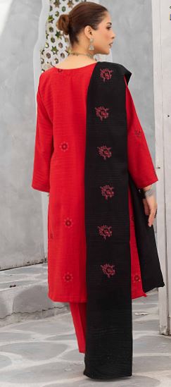 Pashmina Embroidery suit with contrast Pashmina Embroidery Shawl