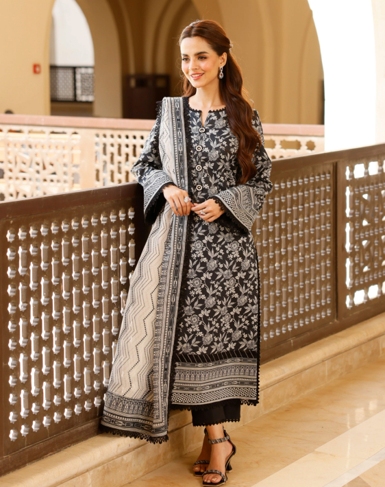 Lawn printed suit with lawn print dupatta