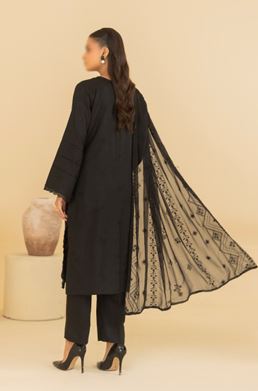 LAAJ FANTAK V/1 D 03 Doriya Viscose Embroidery Suit with Chiffon Embroidery Dupatta
