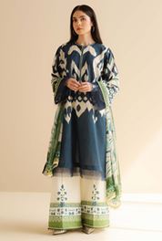 COCO ZS SILA-06B Luxury Lawn Print Suit With Fancy Dupatta