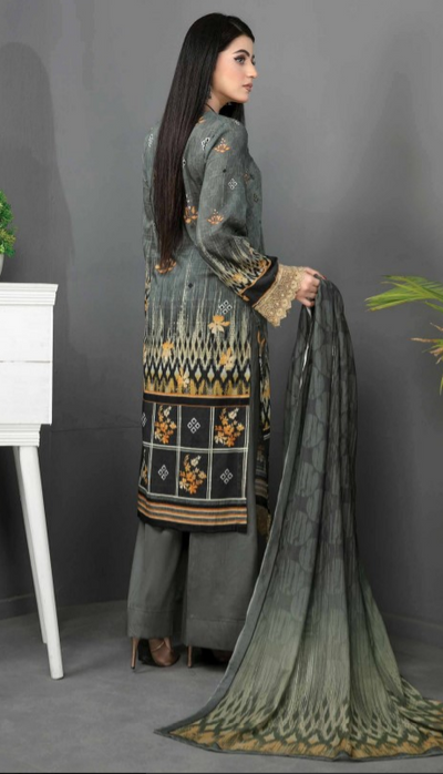 Air jet bana Dora lawn embroidery suit with fancy dupatta