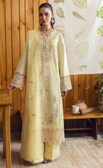 QLINEKARI QALAMKAR KEVA 04 Embroidered Lawn Suit With Embroidered Dupatta