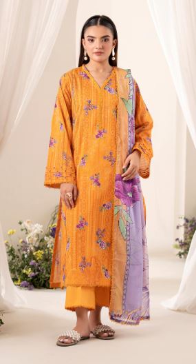 RANG ROZ BRENISH A-04 Print lawn Suit With Crinkle Dupatta