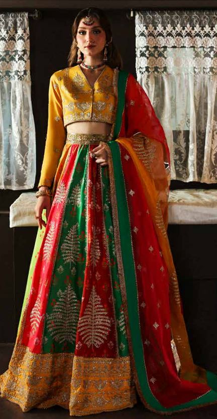 PAKEEZA MAHNUR PK-07 Embroidered Silk Suit With Embroidered   Organza Dupatta