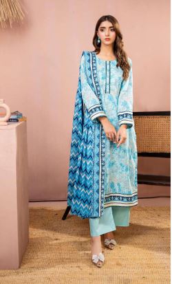 ZESH 28 Lawn Print suit 3 piece