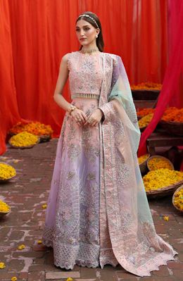 JHOOMRO NUREH NL-81 Luxury embellished and embroidered 4 peice chiffon collection with stiched duppata