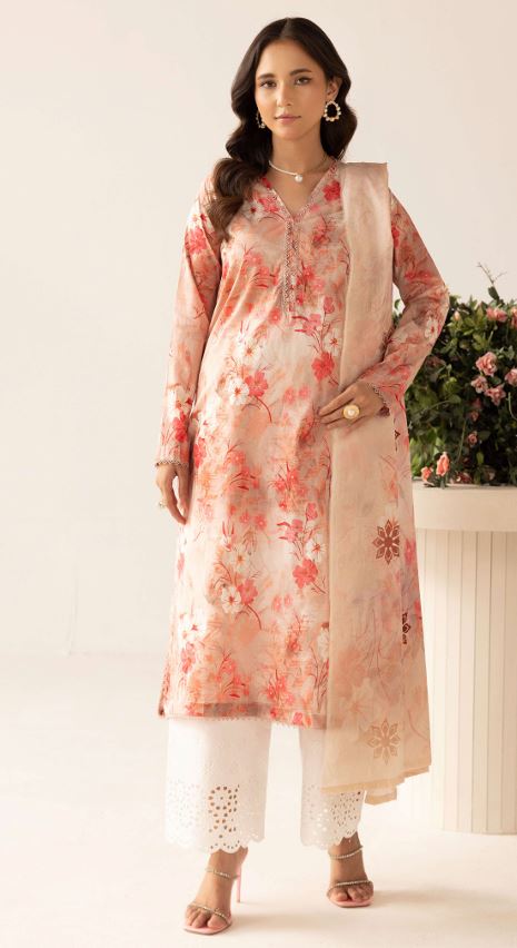 PRINTKARI MAHEES 04 Print Lawn Shirt With  Embroidery trousers and printed Dupatta