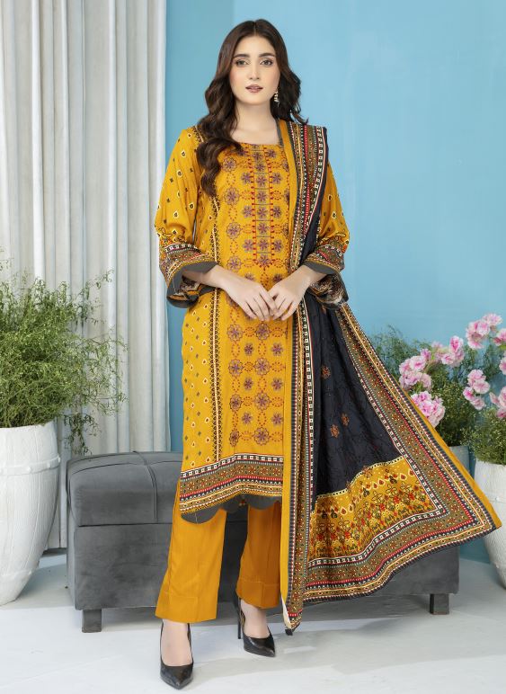 ARAAISH V/1634 - 07 Viscose embroidery suit with viscose embroidery dupatta