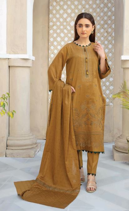 Lawn Embroidery suit with fancy Dupatta