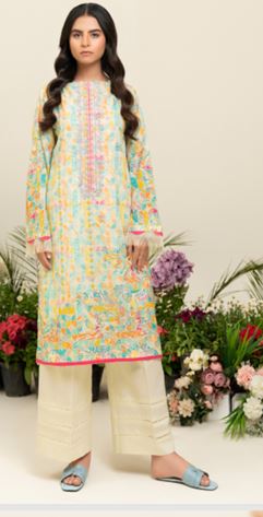 IRFAA SAFA NOOR SN 04 Lawn Embroidery Shirt With plain trouser