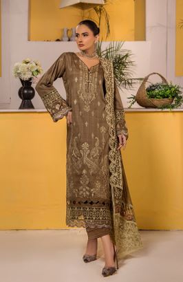 AALAYA PREMIUM V/04 03 Lawn Embroidery Suit With Fancy embroidery Dupatta