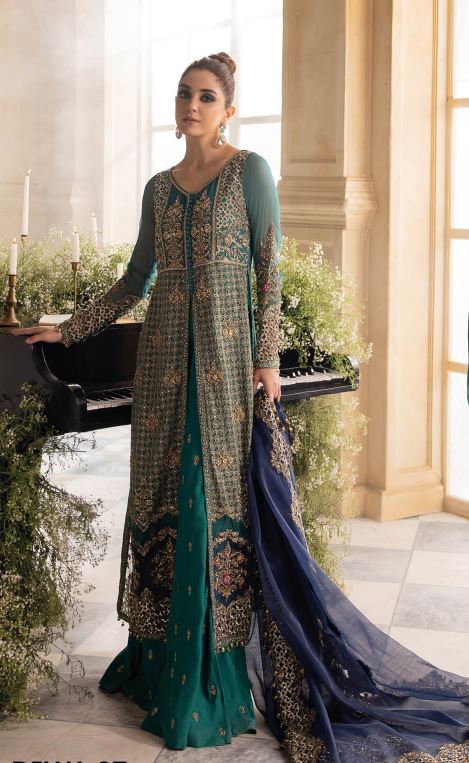 Premium Luxury handwork Chiffon with premium embroidered dupatta