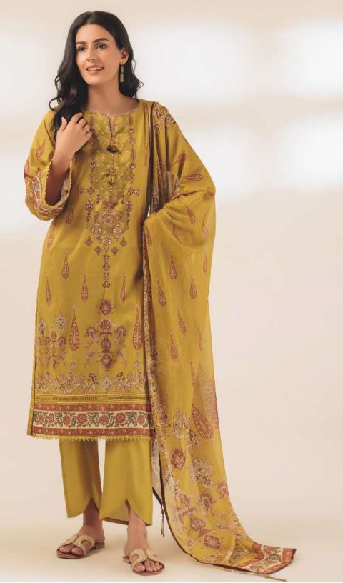 SATRANGI 2S24P3P922 Lawn print 3 piece suit with lawn Dupatta