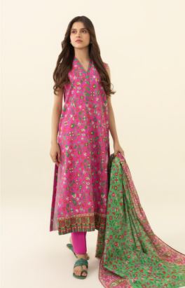 SAPPHIRE U3-DY23V6-9WS Lawn print 3 piece suit with lawn Dupatta