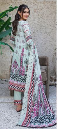 ICON RANGOLI MR 04 Print ChickenKari Lawn Embroidery Suit With Lawn Embroidery Dupatta