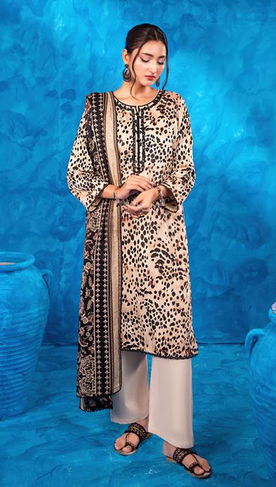 ZESH 16 Lawn Print suit 3 piece