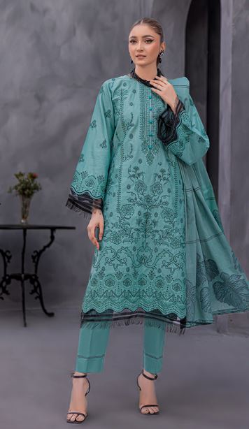 MEHTAB PALWASHA V/64 04 Luxury Lawn Embroidery Suit With Fancy Dupatta