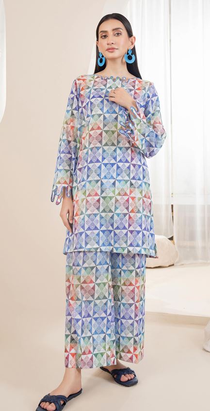 AAHNA GJ 07 Allover Print 2 piece suit
