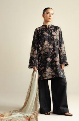 COCO ZS DAISY -08 B Digital Printed  Cambric Suit With Digital Printed  Silk Dupatta