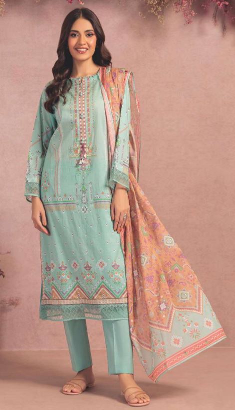 SATRANGI 2S24P3P867 Lawn print 3 piece suit with lawn Dupatta