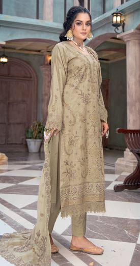 Mehak RA 04 premium viscose Embroidered shirt with embroidered stitch patch crinkle duppata