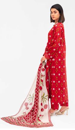 ANMOL FIZA NOOR V/2 04 Allover Print Suit With Voil Dupatta