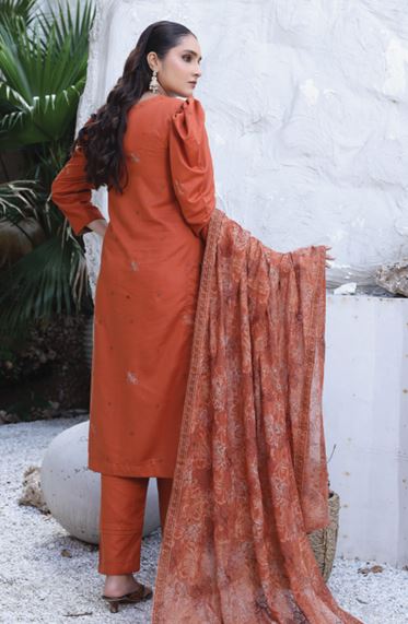 Rangoon RA 04 Exclusive karandi embroidery shirt exclusive bamber embroidered shawl with karandi plain trouser