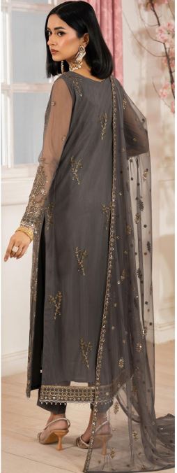 HEER ZARIF Z-04 Sequins Embroidered Net Suit With Sequins Embroidered Net Dupatta