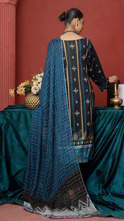 Lawn Embroidery suit with fancy Dupatta