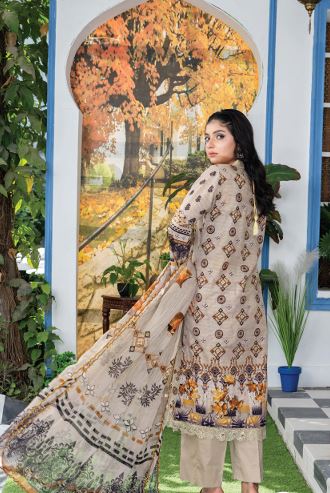 ROOP PALWASHA V/68 04 Lawn Embroidery Suit With Crinkle Dupatta
