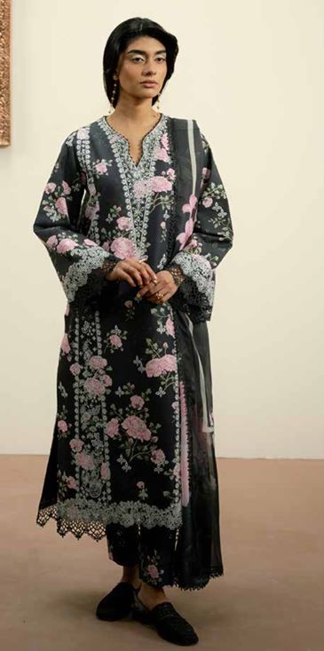 THE BARE MINIMUM AL-25-V8-08 Embroidered Digital Printed Suit with Digital Printed Dupatta